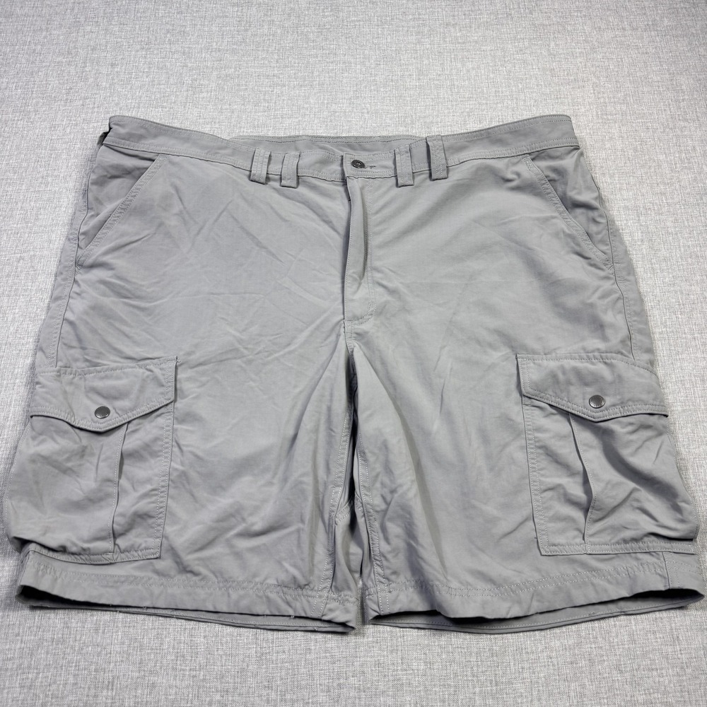 Duluth Trading Co. Shorts Mens 48 Gray Cargo Nylon Relaxed Fit 10 Inseam‎
